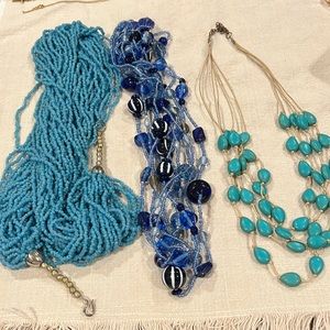 Lot of three beaded necklaces